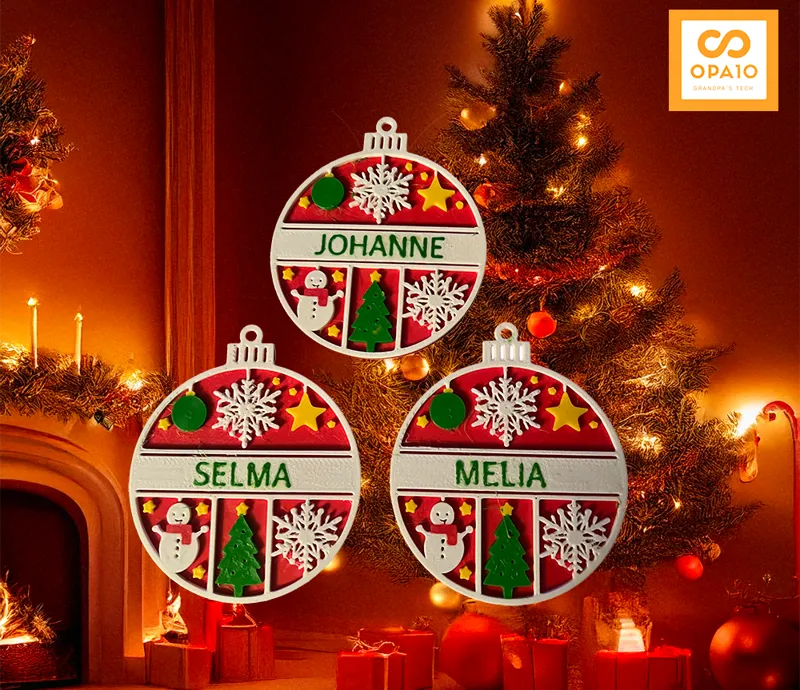 Festive Christmas Ornament – Add your own name