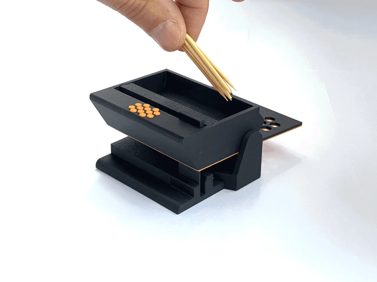 Toothpick dispenser - magnetic mechanism view 2