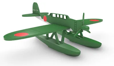Kit card Japanese Aichi E13A airplane