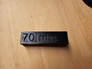 70 mm Spacer Block 20 x 20 mm sides spacing Lasers