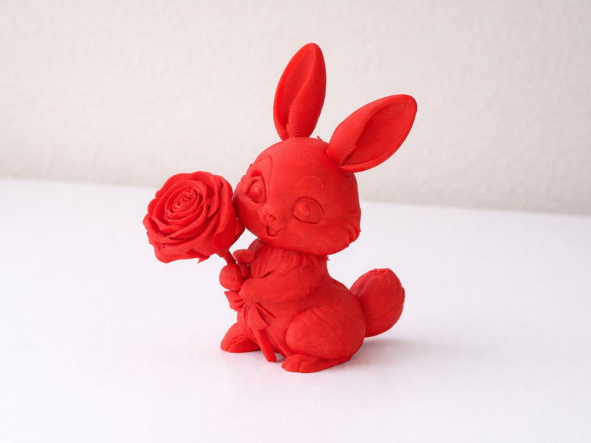 Valentine Bunny with a rose