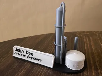Desk Name Plate Chemical Plant Refinery