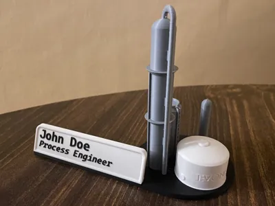 Desk Name Plate Chemical Plant Refinery