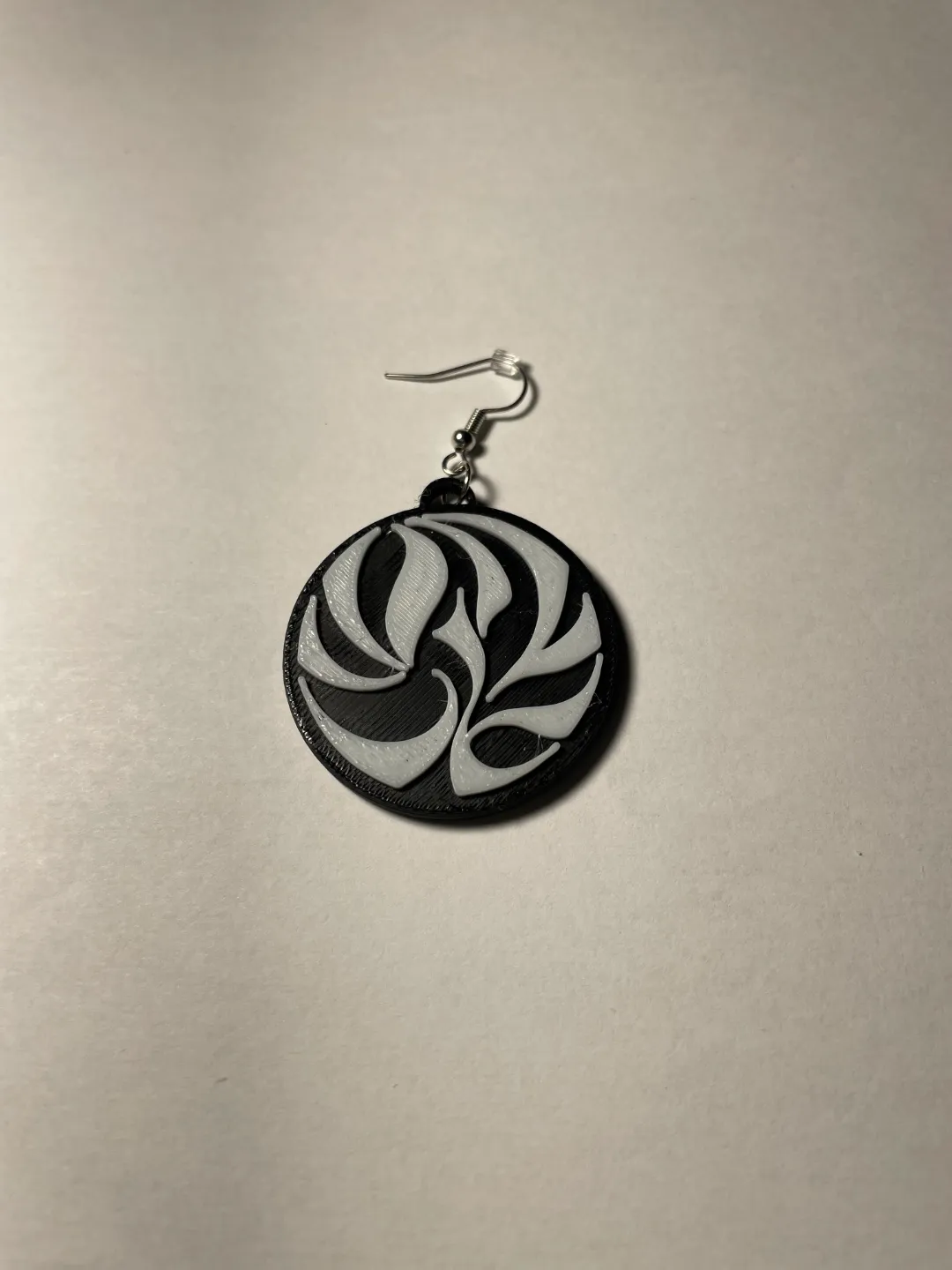 Geometric Customizeable BW Earrings / Keychain view 3
