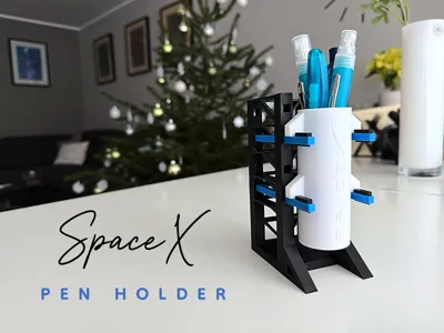 SpaceX pen holder - no AMS required