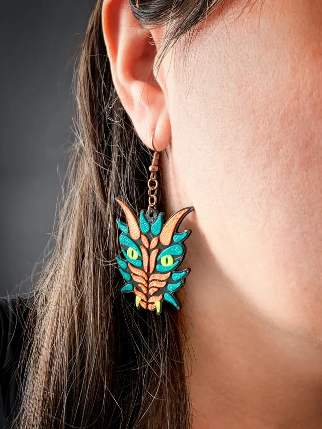 Oriental dragon earrings