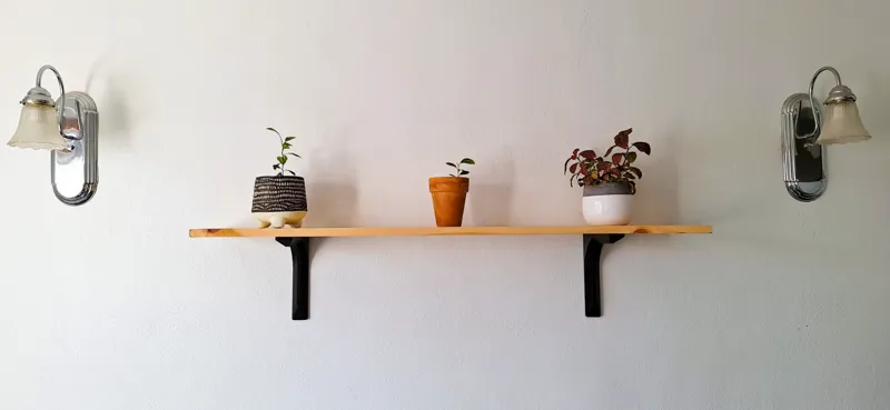 Bracket for shelf with holes