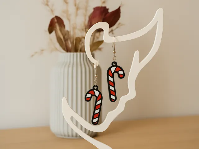 Boucle d'oreille sucre d'orge