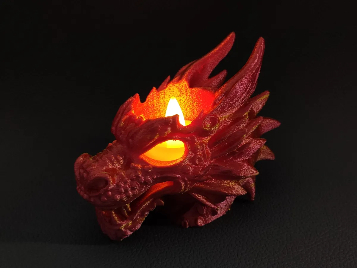 Photophore tête de dragon miniature