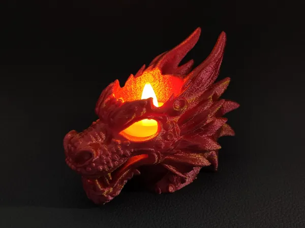 Photophore tête de dragon miniature
