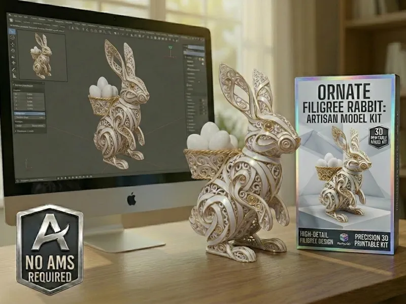 Ornate Filigree Rabbit – Artisan Model
