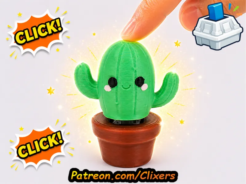 Cute Cactus Clicker Fidget Toy