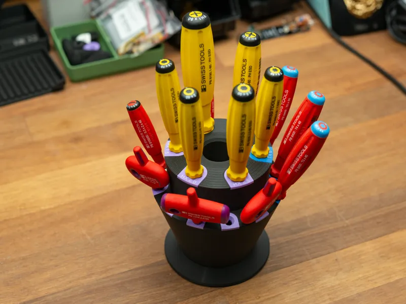 Tabletop screwdriver holder