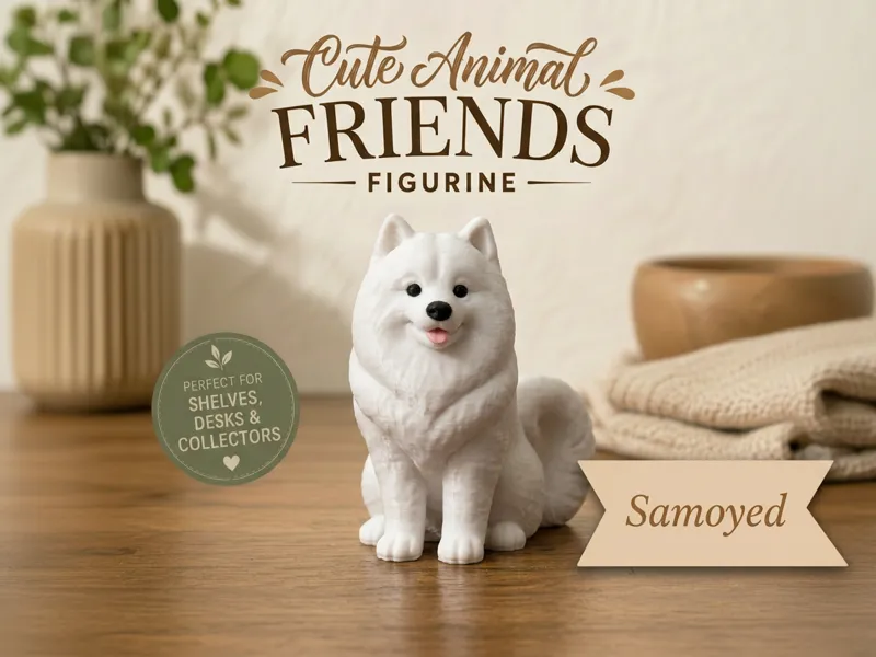 Samoyed Cute Animal Friends Figurine