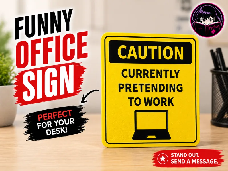 Funny Office Sign - Pretending to Work