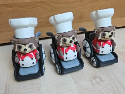 Overcooked Racoon chef