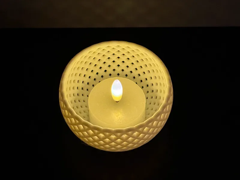 Cozy Lattice Tealight Holder / Scalable Basket