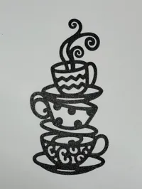 Silhouettes de tasses à café — déco murale — photo 3