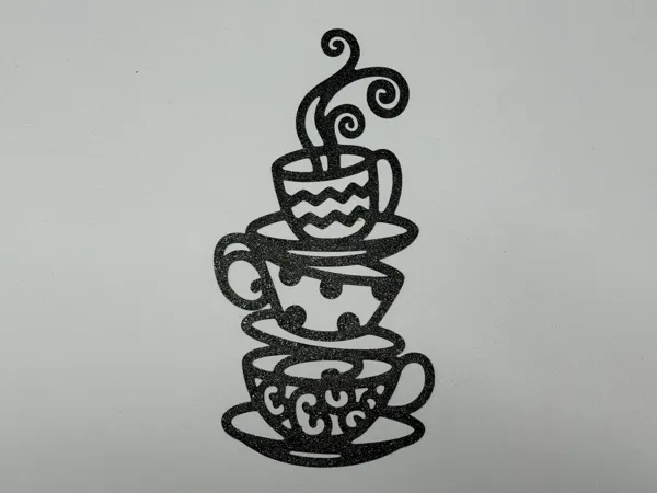 Silhouettes de tasses à café — déco murale
