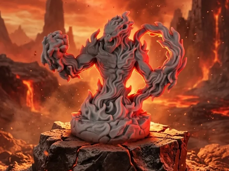 D&D MINIATURE - Fire Elemental