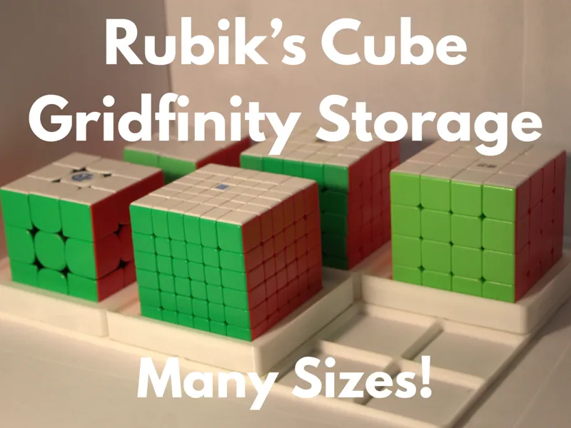 Rubik's cube gridfinity storage many types