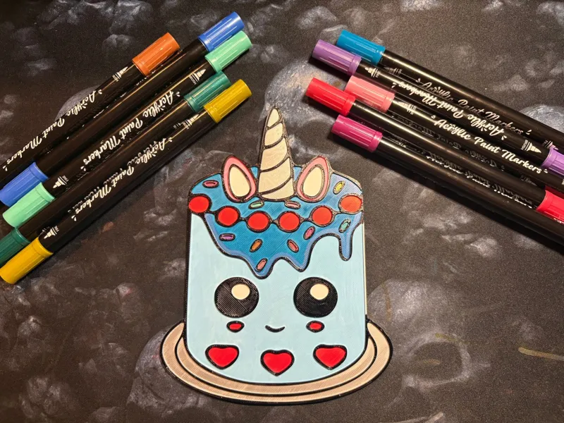 Einhorn Torte Ausmalbild