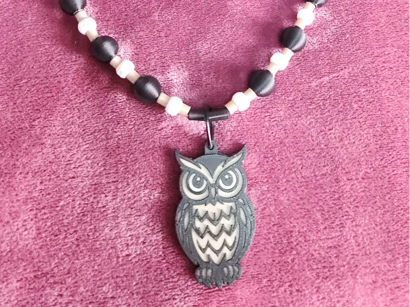 Collar búho de la suerte