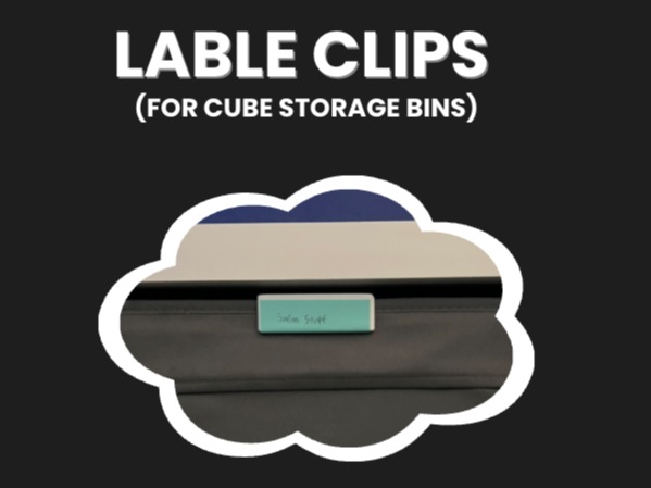 Label Clips (for cube storage bins)