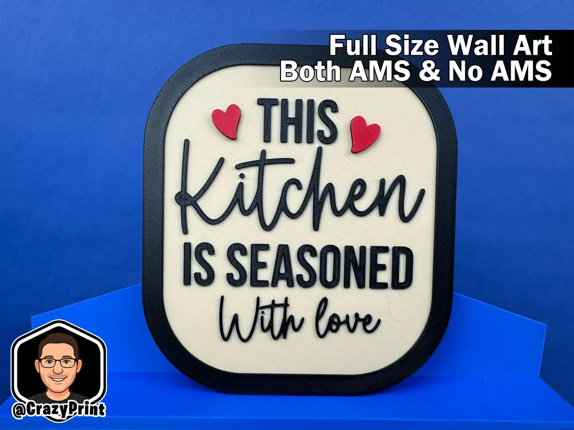 Kitchen Wall Art - Seasoned with LOVE