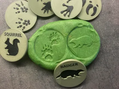 Playdoh animal footprints ( forest )