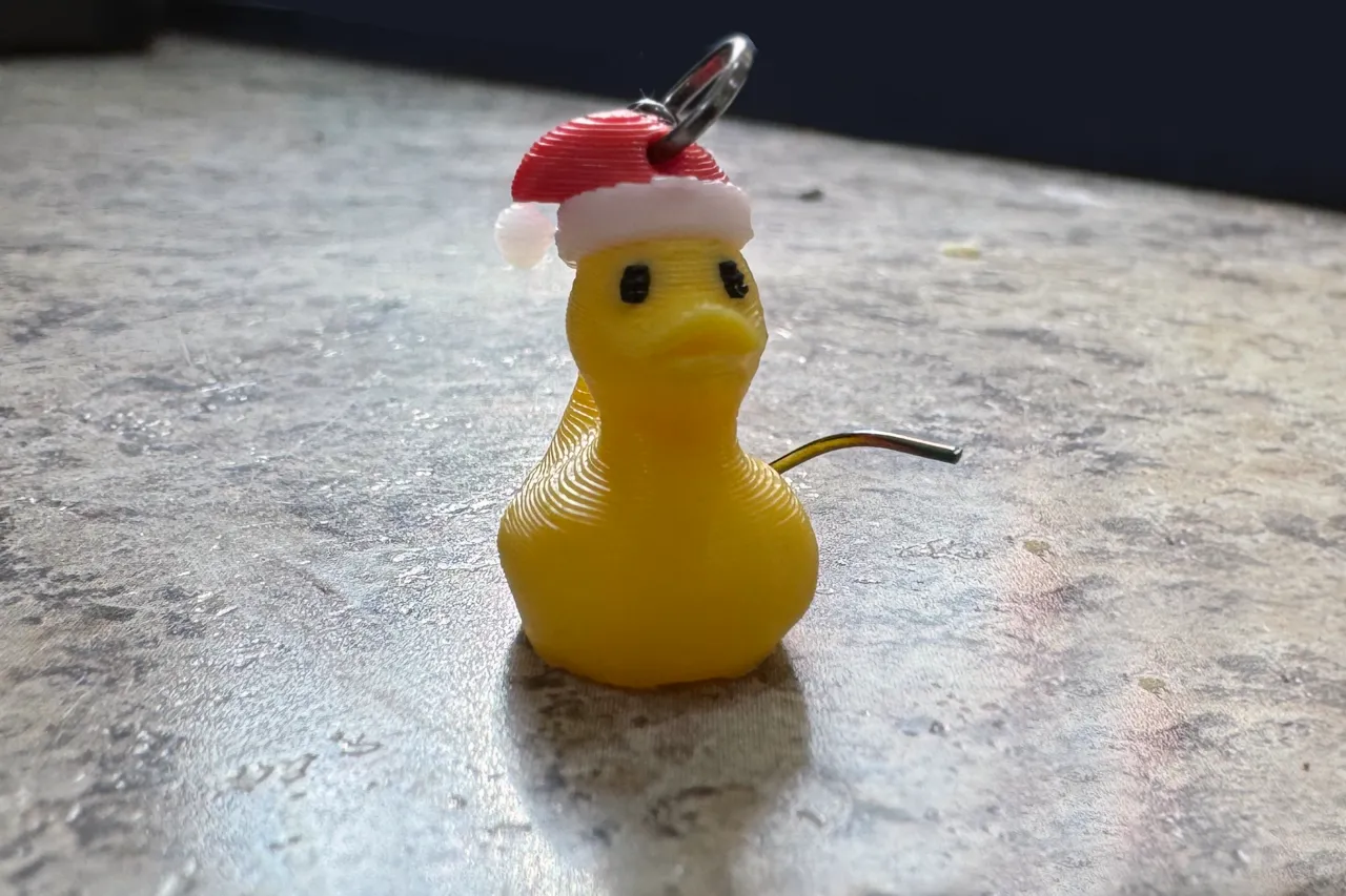 Santa Rubber Duck Earrings view 2