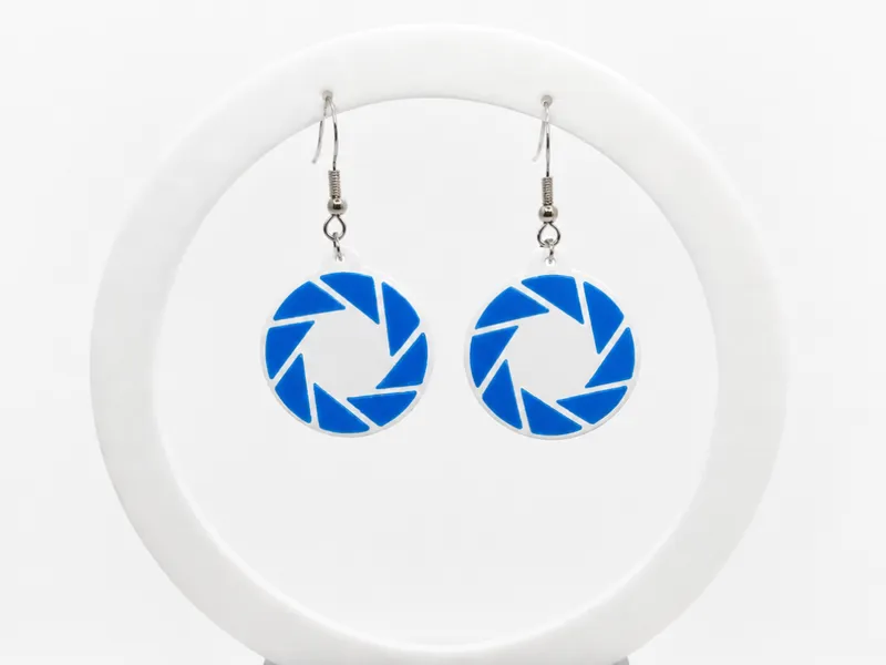 Portal Aperture Science Logo Earrings