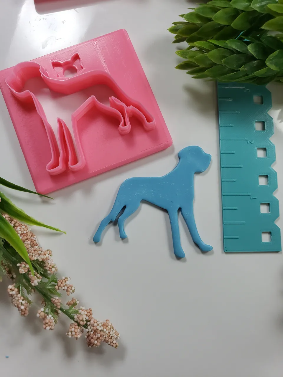 Dog Silhouette Polymer Clay Earring Cutter view 2