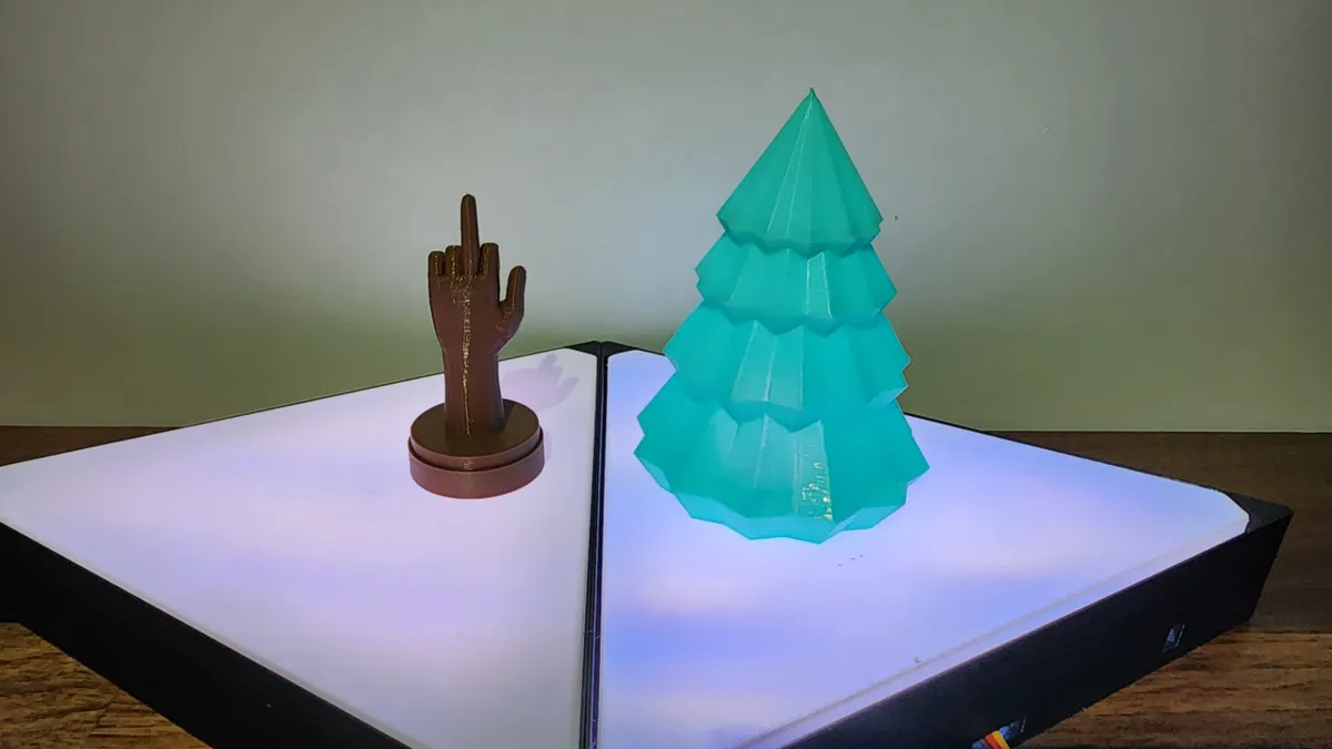 Sapin de Noël doigt d'honneur