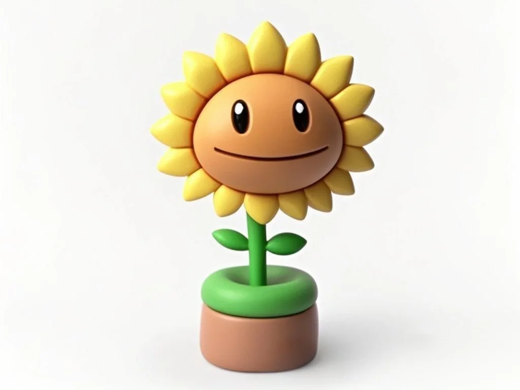 向日葵-植物大战僵尸同款摆件-创意阳光模型-趣味游戏周边