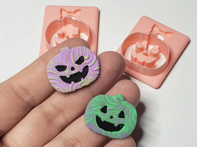 Happy Jack O' Lanterns Polymer Clay Earring Cutter