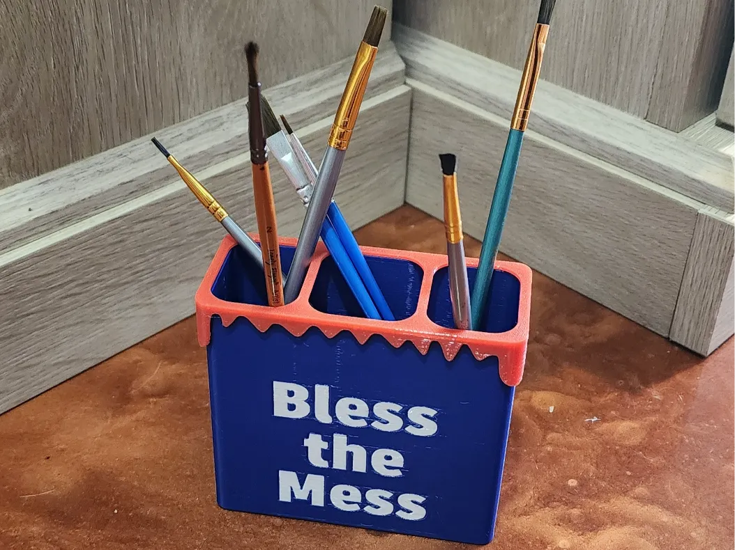 Paint Brush Holder Commercial Use - Free 3D Print Model - MakerWorld