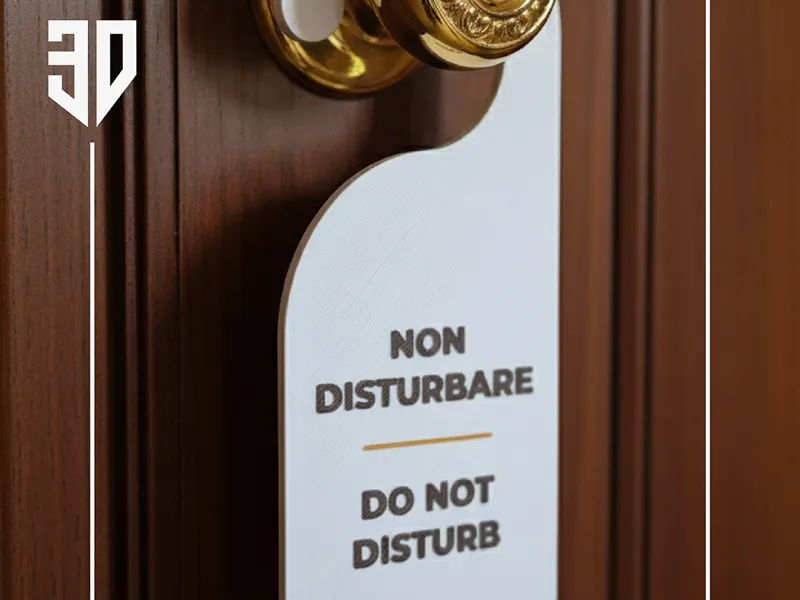 Do not disturb door hanger