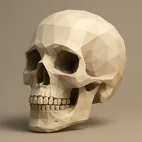 Crâne low poly (domaine public) — photo 2