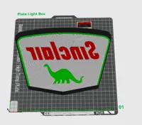 Plate Light Box; 0.2mm layer, 3 walls, 0% infill, 0 Top Shell Layer.