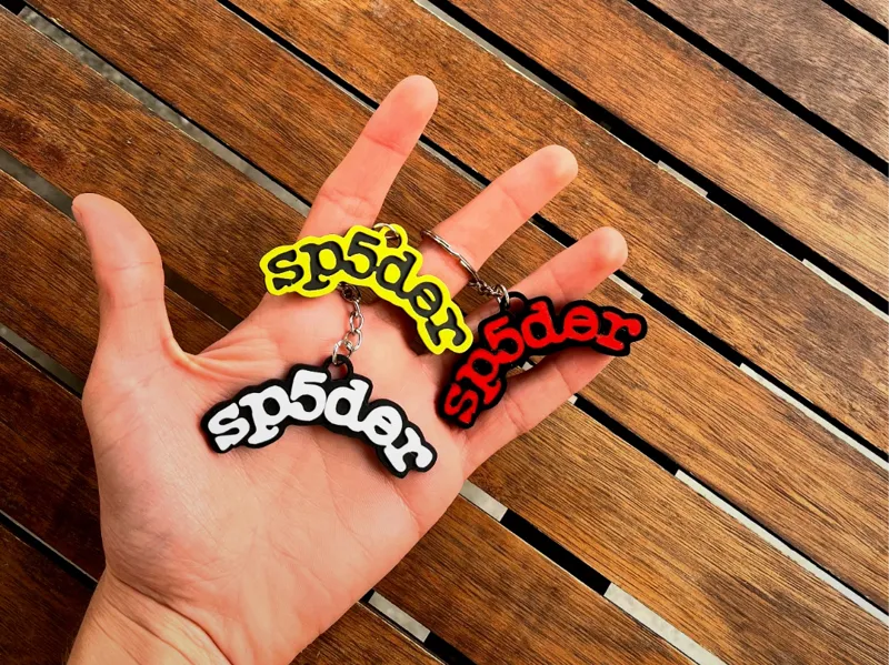 Sp5der Logo Keychain – Streetwear Brand Keyring