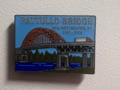 Pattullo Bridge fridge magnet