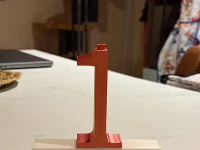 Number 1 candle holder
