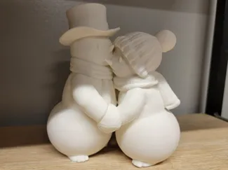 Cute Winter Snowman Couple