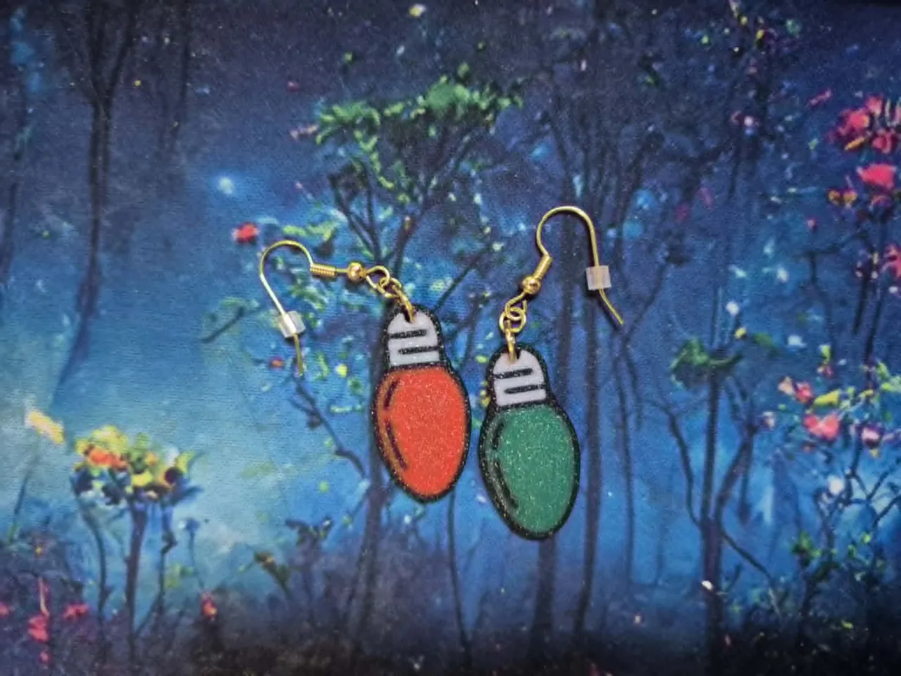 Christmas Light Earrings view 2