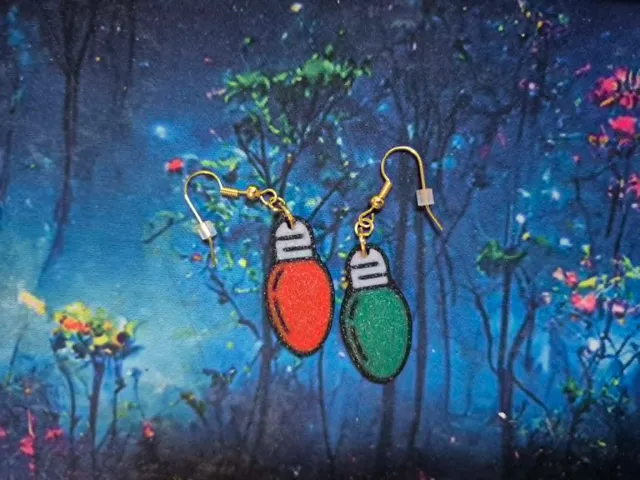 Christmas Light Earrings