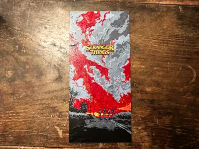 Stranger Things Hueforge Art segnalibro painting 