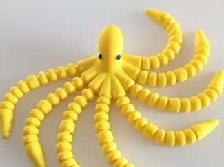 articulated Octopus fridge magnet with pen holder