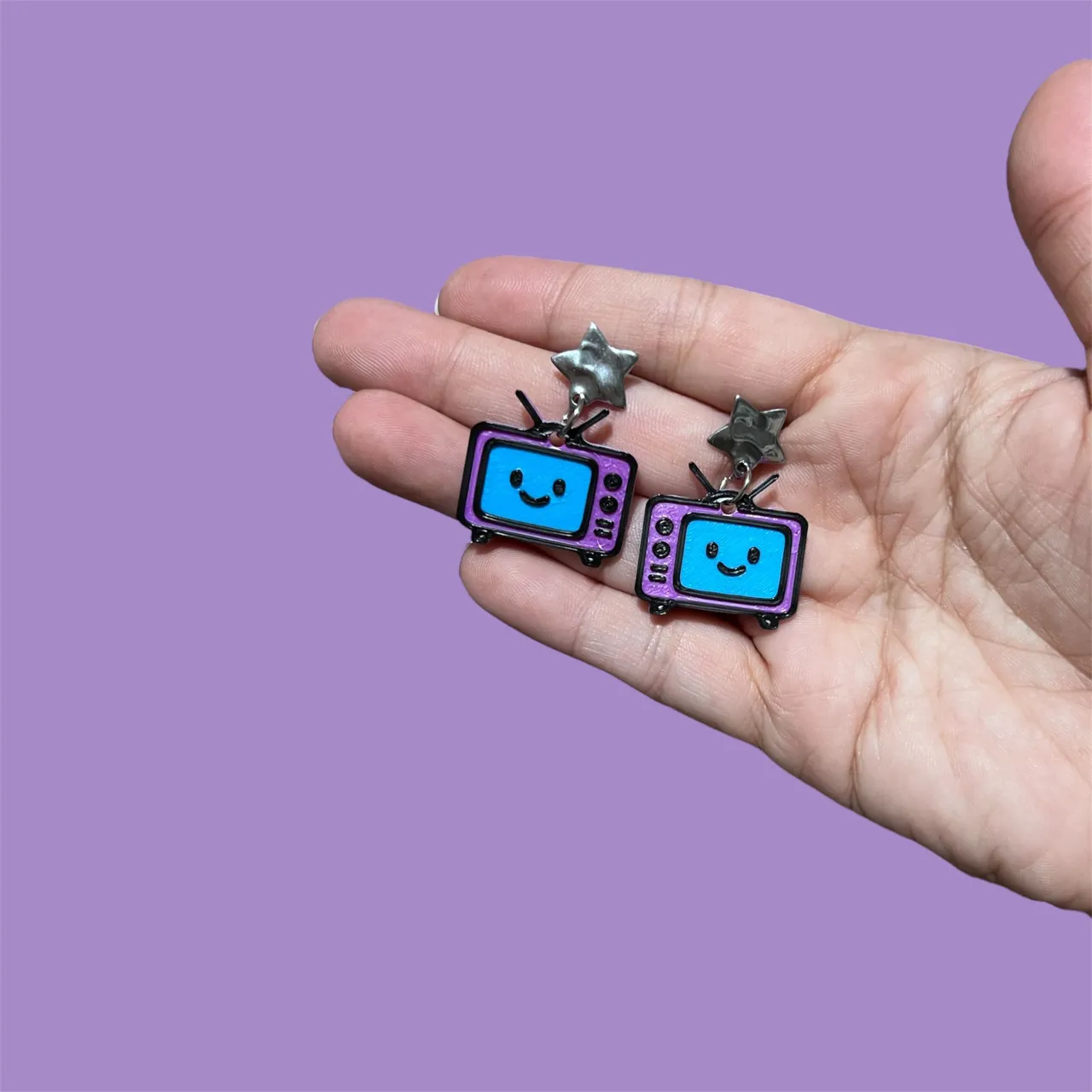 Pendientes tele Retro Pop 90s view 2