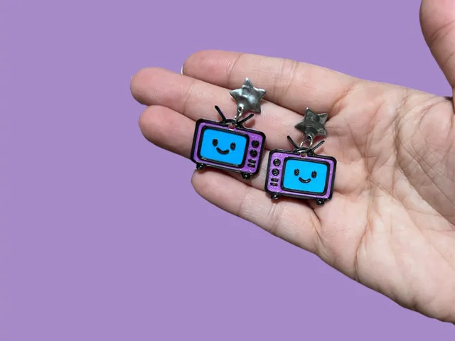 Pendientes tele Retro Pop 90s